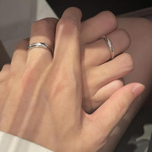 Engravable Unique Promise Rings For Couples In Sterling Silver - CoupleSets