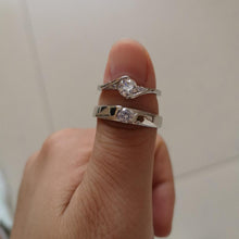 Engravable Solitaire Promise Ring For Couples In Sterling Silver - CoupleSets