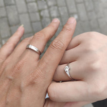 Engravable Solitaire Promise Ring For Couples In Sterling Silver - CoupleSets