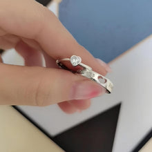 Unique Endless Love Matching Heart Promise Rings Set In Sterling Silver - CoupleSets