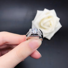 Engravable Solitaire with Side Accent Promise Rings For Couples In Sterling Silver - CoupleSets