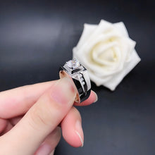 Engravable Solitaire with Side Accent Promise Rings For Couples In Sterling Silver - CoupleSets