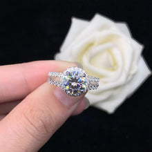 Engravable Solitaire with Side Accent Promise Rings For Couples In Sterling Silver - CoupleSets