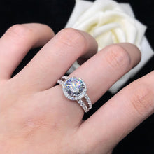 Engravable Solitaire with Side Accent Promise Rings For Couples In Sterling Silver - CoupleSets