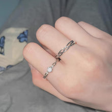 Unique Adjustable Infinity Knot Promise Ring For Couples In Sterling Silver - CoupleSets