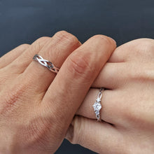 Unique Adjustable Infinity Knot Promise Ring For Couples In Sterling Silver - CoupleSets