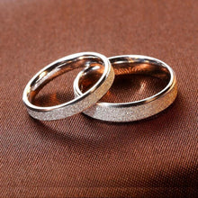 Engravable Simple Frosted Rings For Couples In Sterling Silver - CoupleSets