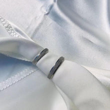 Engravable Simple Frosted Rings For Couples In Sterling Silver - CoupleSets