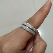 Engravable Simple Frosted Rings For Couples In Sterling Silver - CoupleSets