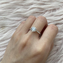 Engravable Solitaire Moissanite Promise Rings For Couples In Sterling Silver - CoupleSets