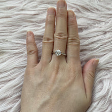 Engravable Solitaire Moissanite Promise Rings For Couples In Sterling Silver - CoupleSets