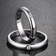Engravable Simple Promise Rings Set In Sterling Silver - CoupleSets