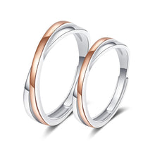 Adjustable Matching Infinity Couple Promise Rings In Sterling Silver - CoupleSets