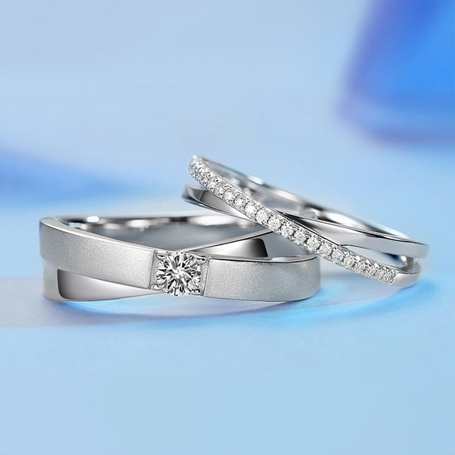 Unique Infinity Love Matching Promise Rings Sets In Sterling Silver ...