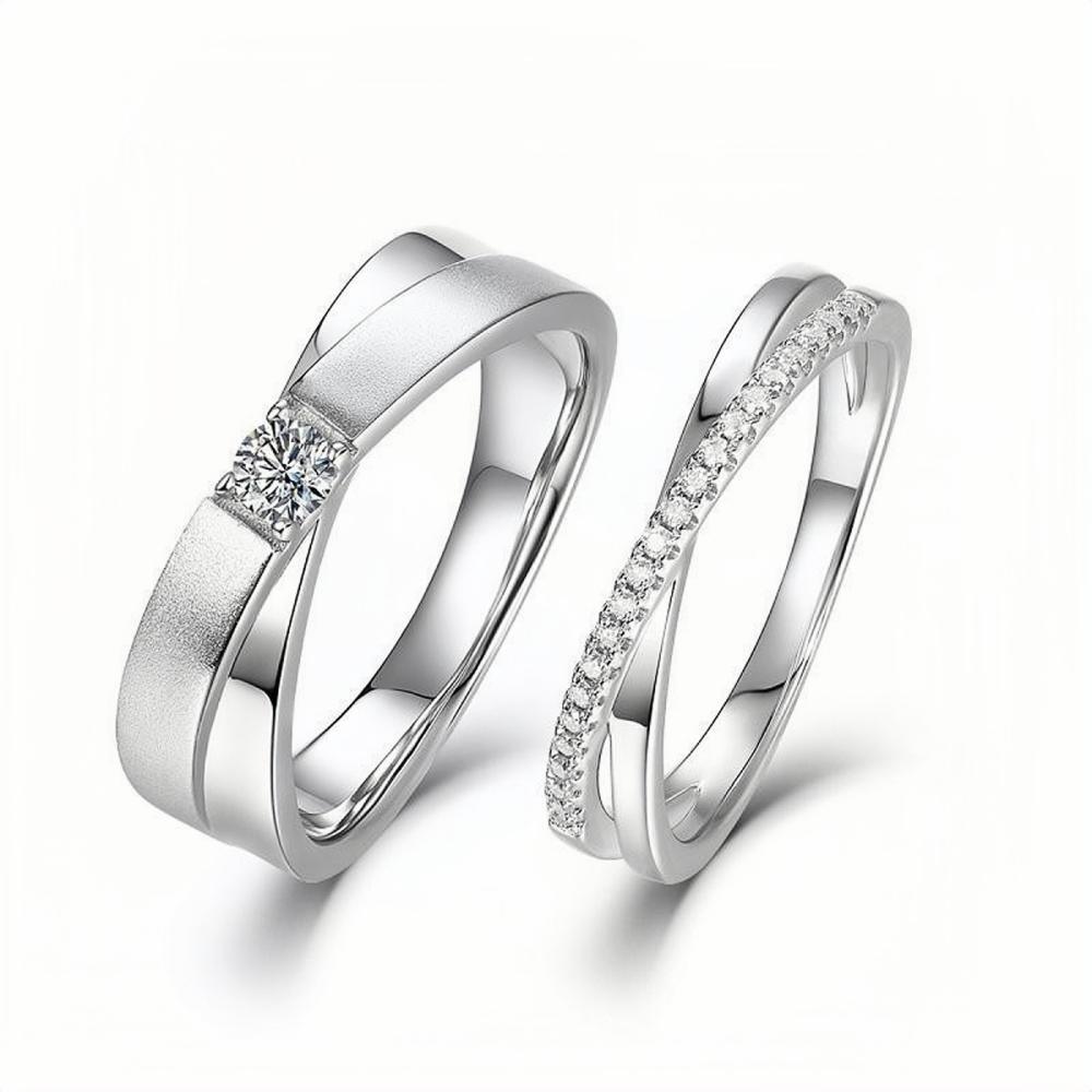 Unique Infinity Love Matching Promise Rings Sets In Sterling Silver - CoupleSets