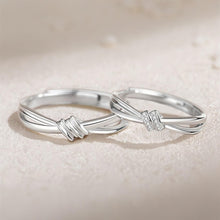 Engravable Infinity Knot Matching Promise Rings Sets In Sterling Silver - CoupleSets