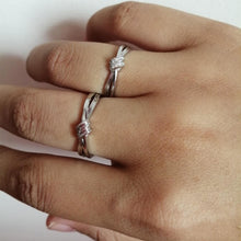 Engravable Infinity Knot Matching Promise Rings Sets In Sterling Silver - CoupleSets