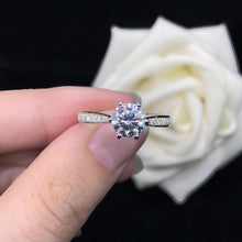 Engravable Matching Moissanite Wedding Rings In Sterling Silver - CoupleSets