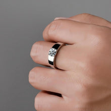 Engravable Matching Moissanite Wedding Rings In Sterling Silver - CoupleSets