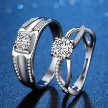 Engravable Infinity Love Matching Couple Wedding Rings In Sterling Silver - CoupleSets