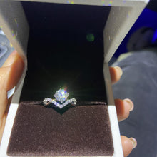 Forever My Queen Matching Moissanite Wedding Rings Sets In Sterling Silver - CoupleSets