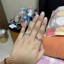 Forever My Queen Matching Moissanite Wedding Rings Sets In Sterling Silver - CoupleSets