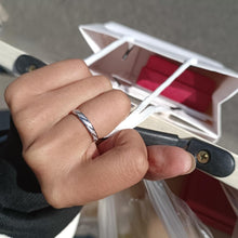 Engravable Simple Frosted Promise Rings For Couples In Sterling Silver - CoupleSets