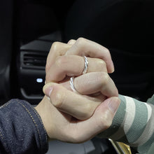 Engravable Simple Frosted Promise Rings For Couples In Sterling Silver - CoupleSets