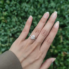 Engravable Cluster Moissanite Promise Rings For Couples In Sterling Silver - CoupleSets