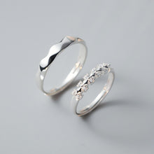 Adjustable Infinity Love Promise Rings For Couples In Sterling Silver - CoupleSets