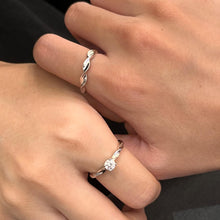 Adjustable Infinity Promise Rings Sets In Sterling Silver - CoupleSets