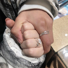 Adjustable Cherry Blossom Promise Rings For Couple In Sterling Silver - CoupleSets