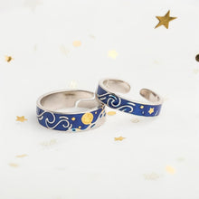 Unique The Starry Night Promise Rings For Couples In Sterling Silver - CoupleSets