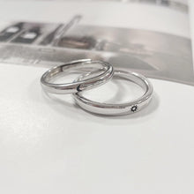 Adjustable Simple Sun And Moon Couple Rings In Sterling Silver - CoupleSets