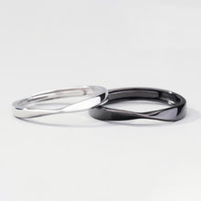 Adjustable Day And Night Infinity Love Couple Rings In Sterling Silver - CoupleSets