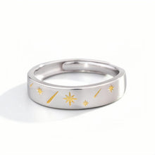 Adjustable I Love You To The Moon And Back Couple Rings In Sterling Silver - CoupleSets