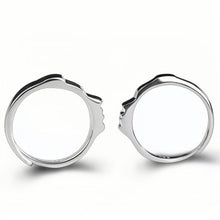 Adjustable Matching Kiss Promise Rings For Couples In Sterling Silver - CoupleSets