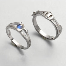 Adjustable Princess And Knight Promise Rings Sets In Sterling Silver - CoupleSets