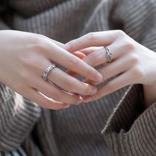 Adjustable Princess And Knight Promise Rings Sets In Sterling Silver - CoupleSets