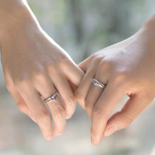 Adjustable Princess And Knight Promise Rings Sets In Sterling Silver - CoupleSets