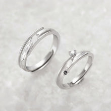 Adjustable Heartbeat Promise Ring For Couples In Sterling Silver - CoupleSets