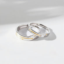 Adjustable Meteor Promise Rings For Couples In Sterling Silver - CoupleSets