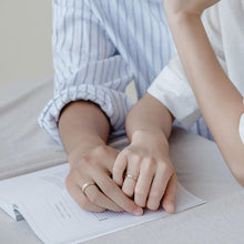 Adjustable Meteor Promise Rings For Couples In Sterling Silver - CoupleSets