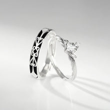 Adjustable Princess And Knight Couple Rings Sets In Sterling Silver - CoupleSets