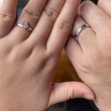 Adjustable Princess And Knight Couple Rings Sets In Sterling Silver - CoupleSets