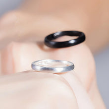 Adjustable Day And Night Promise Rings For Couples In Sterling Silver - CoupleSets