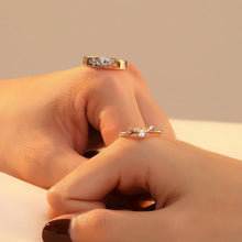 Adjustable Cute Elk Promise Rings For Couples In Sterling Silver - CoupleSets