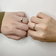 Adjustable Cute Elk Promise Rings For Couples In Sterling Silver - CoupleSets