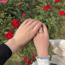 Adjustable Matching Princess And Knight Promise Rings Sets In Sterling Silver - CoupleSets