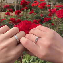 Adjustable Matching Princess And Knight Promise Rings Sets In Sterling Silver - CoupleSets